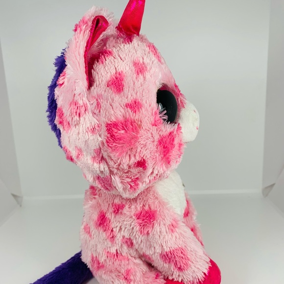 Ty Beanie Boos Sugar Pie Pink Valentine Unicorn Plush 9” Stuffed Animal Toy - Picture 4 of 10